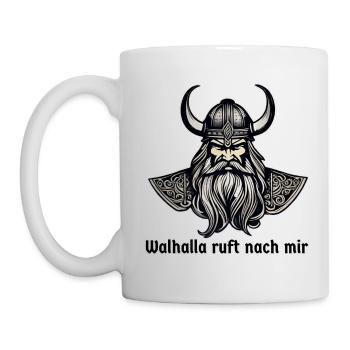 Stolzer Wikinger Walhalla ruft nach mir - Tasse - Weiß - Links