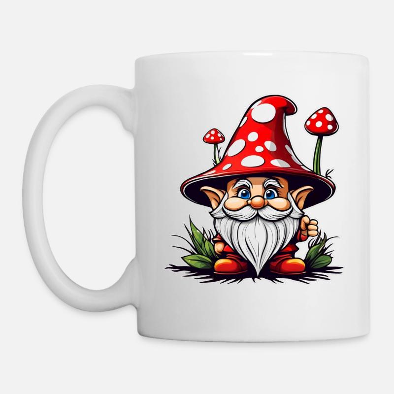 Mignon champignon lutin - Mug blanc - blanc