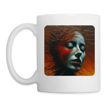 Gloomy Horror Women Face - Mug - white - Left