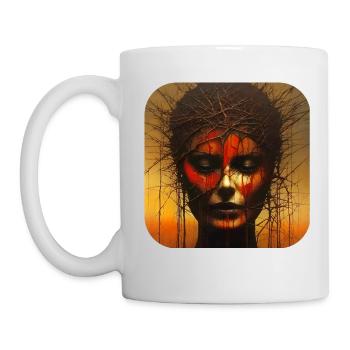 Dark Horror Women Face - Mug - white - Left