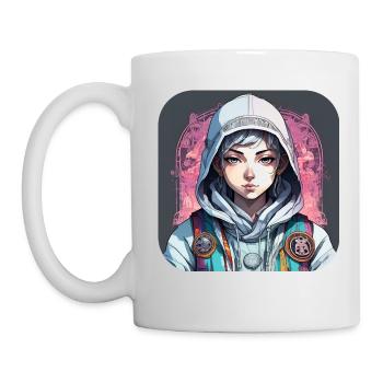 Streetpunk Anime Garçon - Mug blanc - blanc - Gauche
