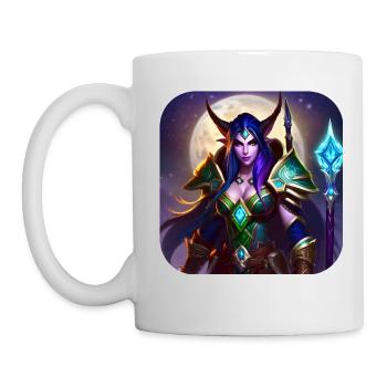 Proud Fantasy Elf Warrior - Mug - white - Left