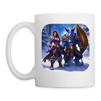 Proud Fantasy Elven Warrior - Mug - white - Left