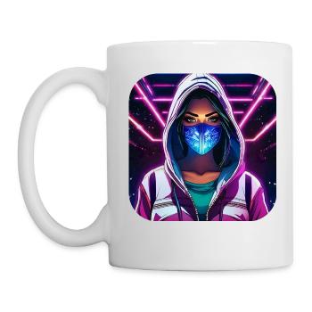 Fille Cyberpunk Cool VI - Mug blanc - blanc - Gauche