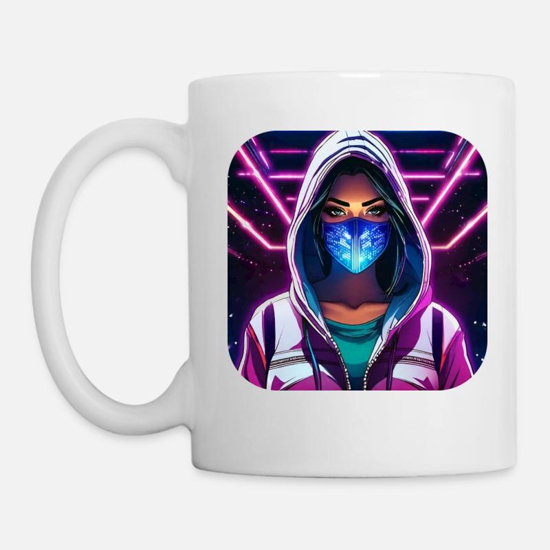 Fille Cyberpunk Cool VI - Mug blanc - blanc
