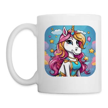 licorne drôle - Mug blanc - blanc - Gauche