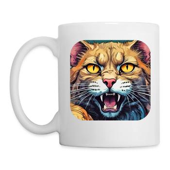 Chat sauvage - Mug blanc - blanc - Gauche
