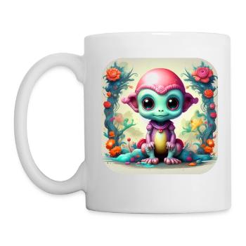 Cute Science Fiction Alien - Mug - white - Left