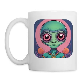 Cute Science Fiction Alien - Mug - white - Left