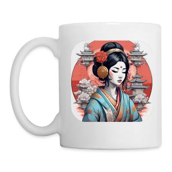 Elegant Geisha Anime Manga - Mug - white - Left