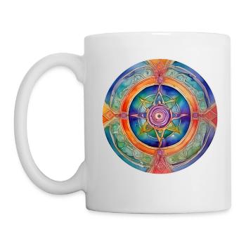 Symbol in bunten Farben - Tasse - Weiß - Links