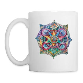 Symbole aux couleurs vives - Mug blanc - blanc - Gauche