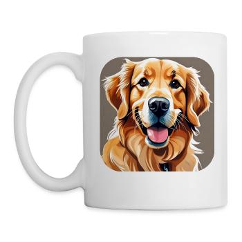Cute Golden Retriever Dog - Mug - white - Left