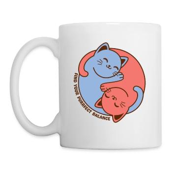 Finden Sie Ihr perfektes Gleichgewicht - Tasse - Weiß - Links