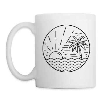 Cercle du coucher de soleil - Mug blanc - blanc - Gauche