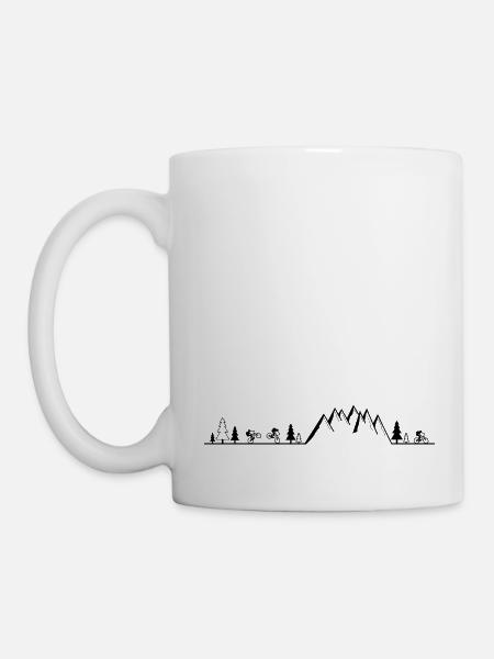 Mountainbike MTB Berge - Tasse - Weiß