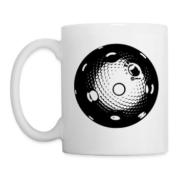 Unihockey Ball - Tasse - Weiß - Links