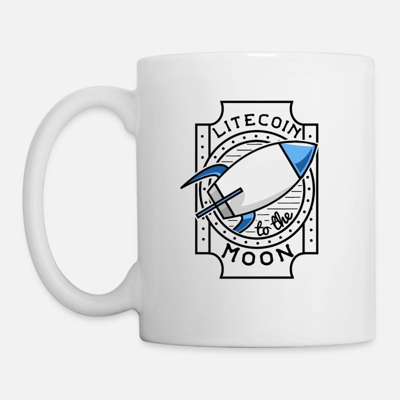 Litecoin à la Lune - Mug blanc - blanc