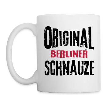Berliner Schnauze Berlin Berlinerin Lustig Sprüche - Tasse - Weiß - Links