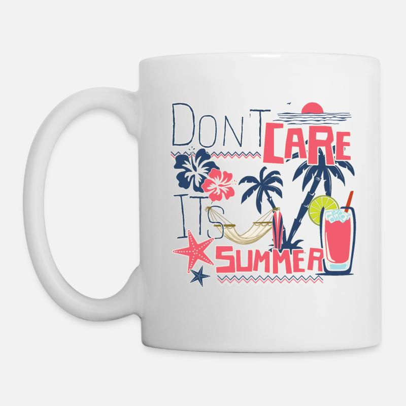 DON'T CARE IT'S SUMMER 2 Tee Shirt - Mug blanc - blanc