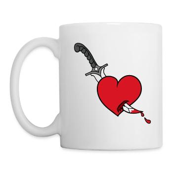 Heart knife de - Tasse - Weiß - Links