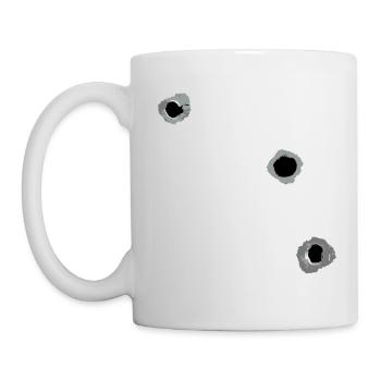 Impacts de balle Conception comme vecteur - Mug blanc - blanc - Gauche