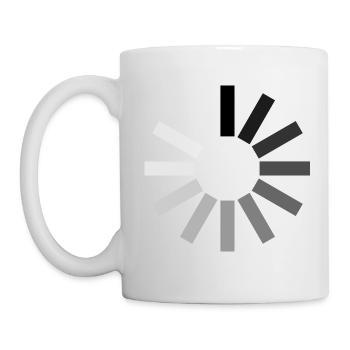 Veuillez attendre le symbole de charge - Mug blanc - blanc - Gauche