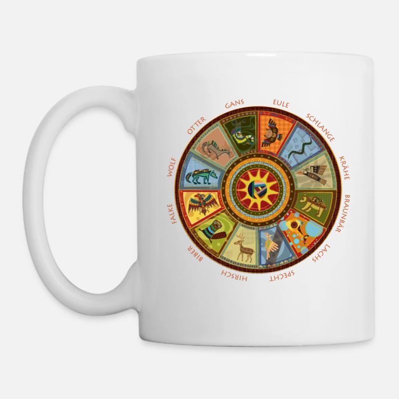 Das Medizinrad der Indianer - Tasse - Weiß