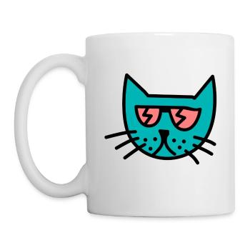 Katze - Stilvolle Katze - Tasse - Weiß - Links