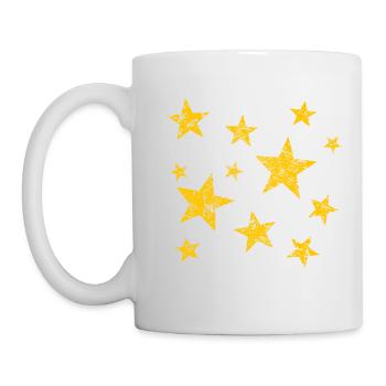 Stars starry sky stars retro vintage - Mug - white - Left