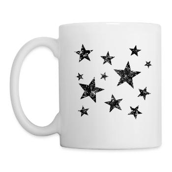 Étoiles Étoiles Rétro Vintage - Mug blanc - blanc - Gauche