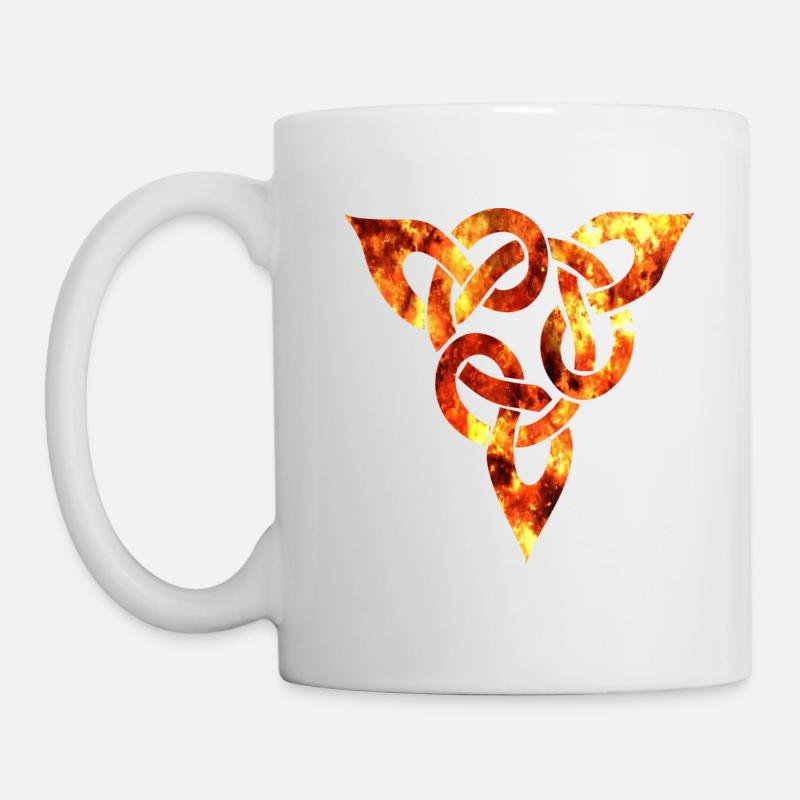 celtic knot 6 fire - Mug - white