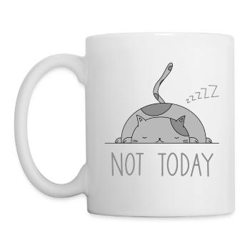 Not today Not today No buck Cat Sleeping - Mug - white - Left
