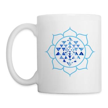 sri yantra e 80 - Mug blanc - blanc - Gauche