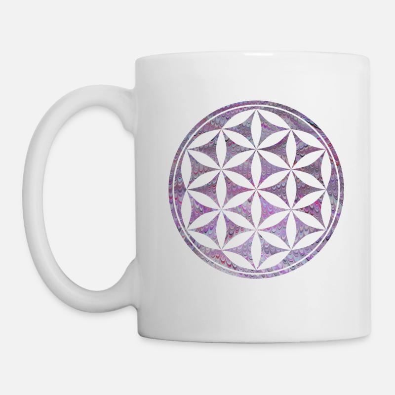 blume des lebens e 62 - Tasse - Weiß