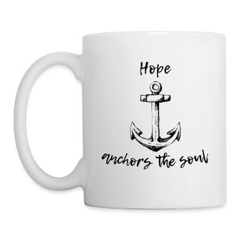 Hope anchors the soul gift - Mug - white - Left