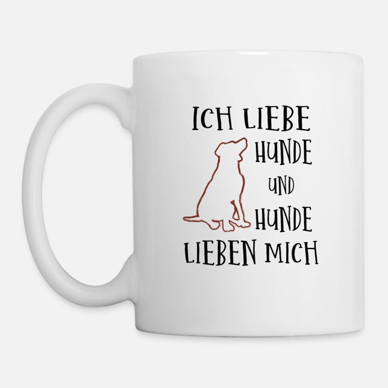 Hundeliebe Spruch Geschenk - Tasse - Weiß