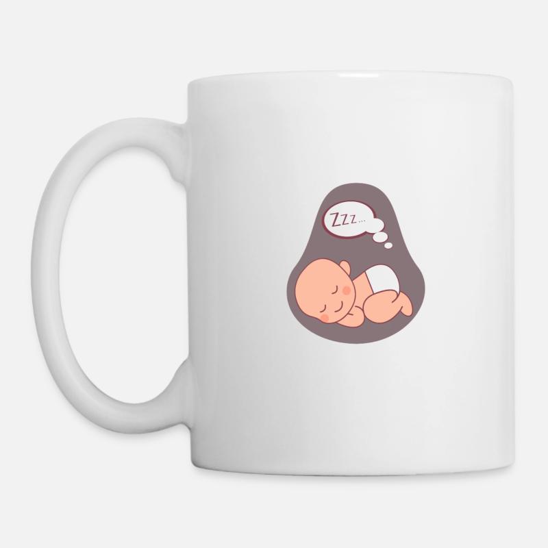 Cadeau de grossesse bébé endormi - Mug blanc - blanc