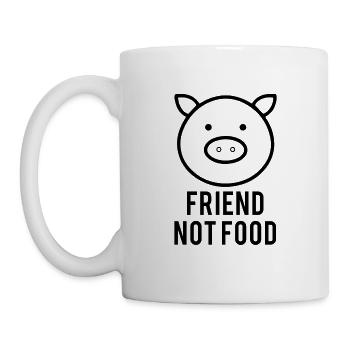 Friend not food Animal protection Animal rights gift - Mug - white - Left