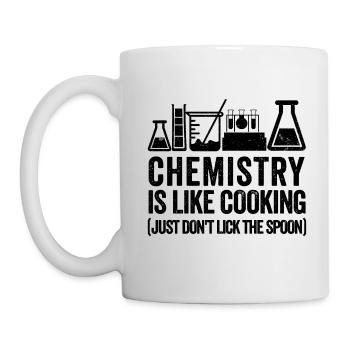 Chemistry Chemie Kolben Uni Geschenk - Tasse - Weiß - Links