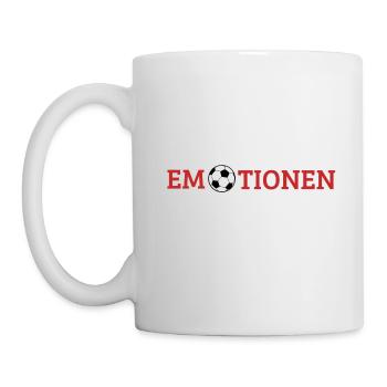 Fussball Emotionen Leidenschaft Geschenk - Tasse - Weiß - Links
