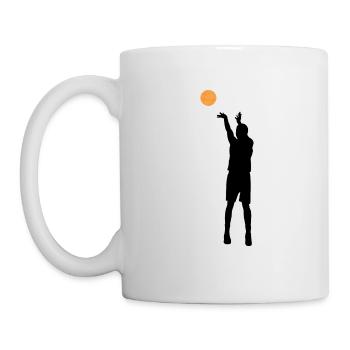 Basketball throw silhouette gift - Mug - white - Left