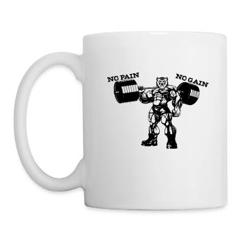 No Pain No Gain Gift - Mug - white - Left