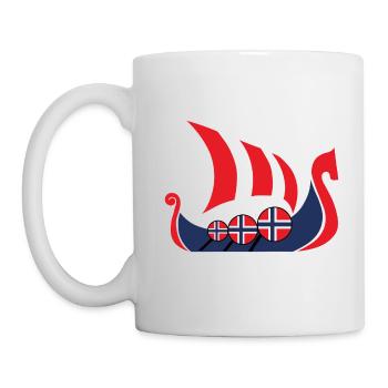 Navire Viking Norvège cadeau - Mug blanc - blanc - Gauche