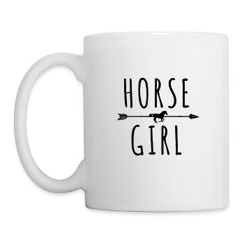Cadeau cheval fille - Mug blanc - blanc - Gauche