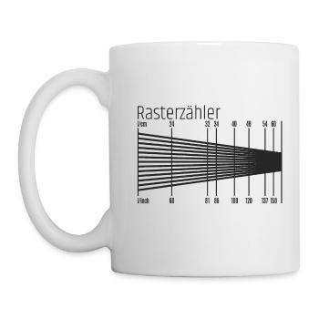 Rasterzähler für Druck und Design - Tasse - Weiß - Links