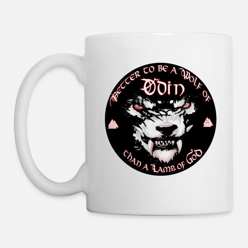 odin besser ein wolf odins als ein lamm von gott - Tasse - Weiß