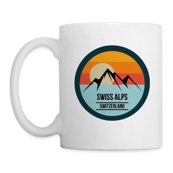 Schweizer Schweiz Alpen Berge Geschenk - Tasse - Weiß - Links