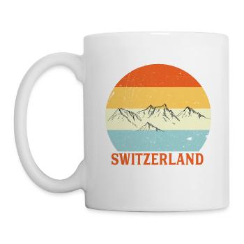 Alpen Berge Schweiz Heimat Geschenk - Tasse - Weiß - Links