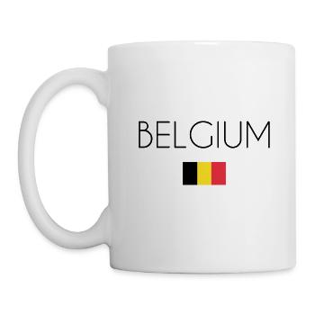 Drapeau Belgique drapeau national cadeau - Mug blanc - blanc - Gauche